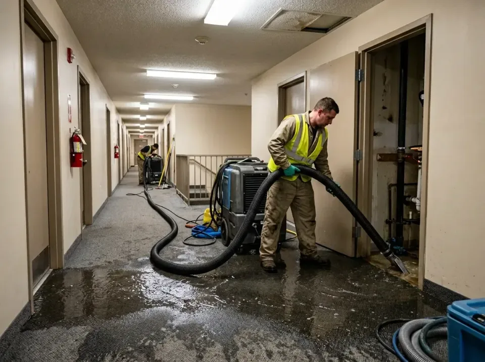 multi-unit-apartment-hallway-f-005 — frequently asked questions, Emergency Burst Pipe Water Extraction & Removal in Orlovist…